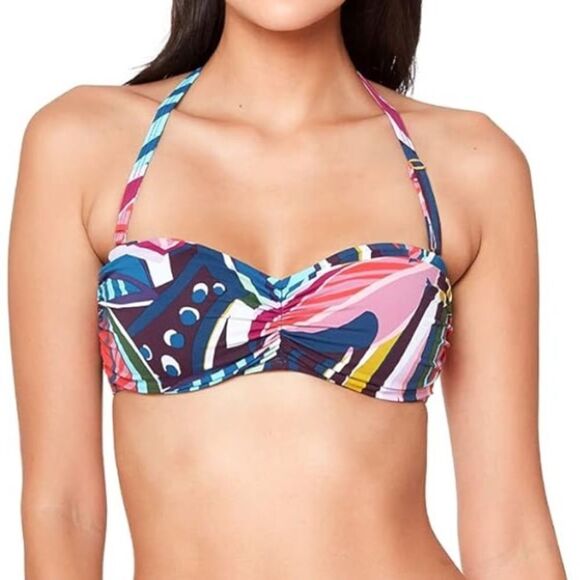 BLEU ROD BEATTIE ABSOLUTELY FABULOUS BANDEAU BRA SWIM TOP SIZE 6 NWT INCL STRAPS - Picture 4 of 5
